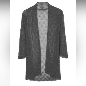 Eileen fisher SUPERFINE WASHABLE WOOL DIAMOND CARDIGAN